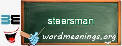 WordMeaning blackboard for steersman